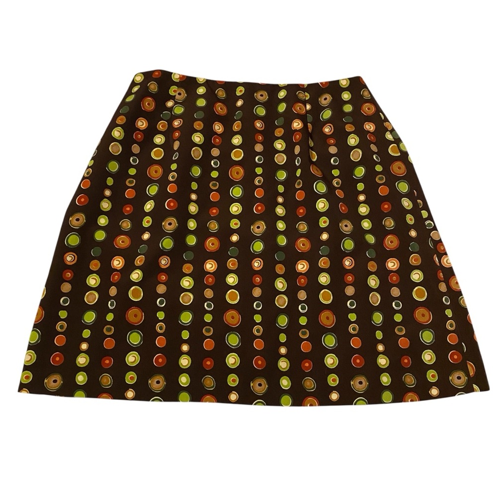 Vintage 90s Brown Smart Set Polka Dot Mini Skirt